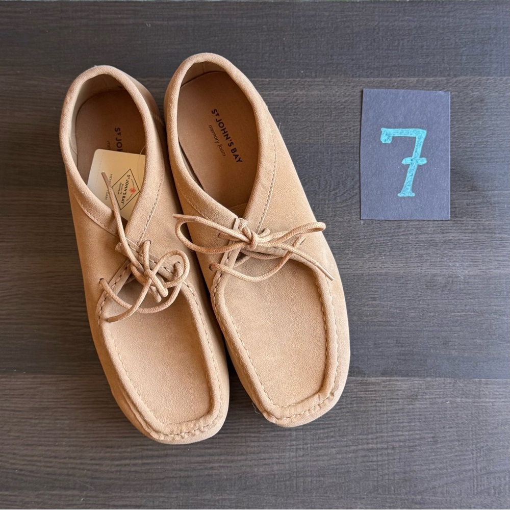 St. John's Bay Tan Flats & Loafers with Suede Upper